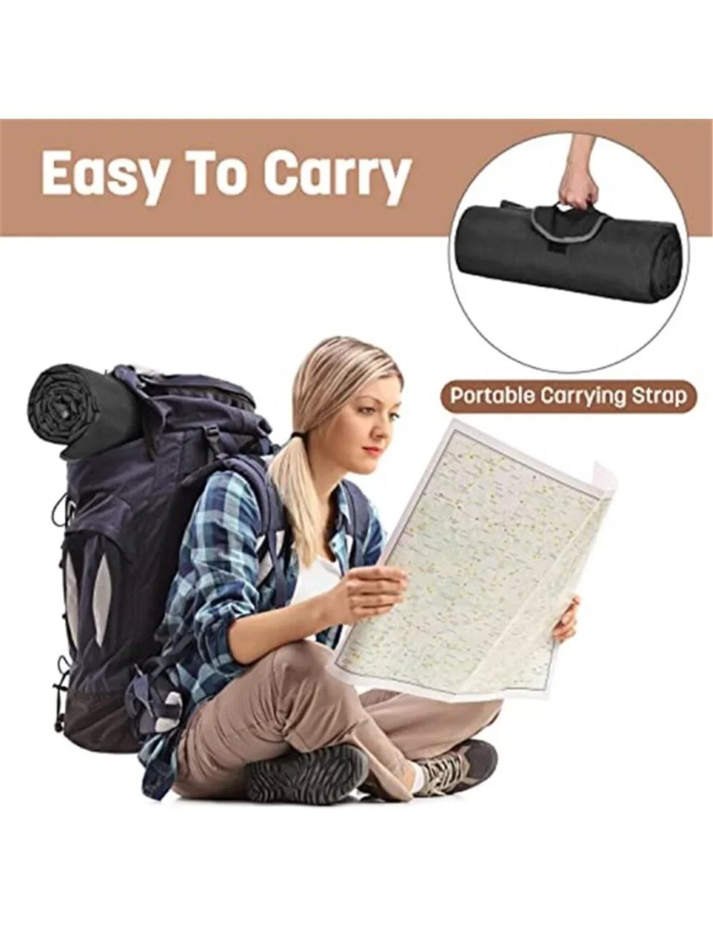 Waterproof Sherpa Fleece Outdoor Camping Stadium Blanket Warm Windproof Plush